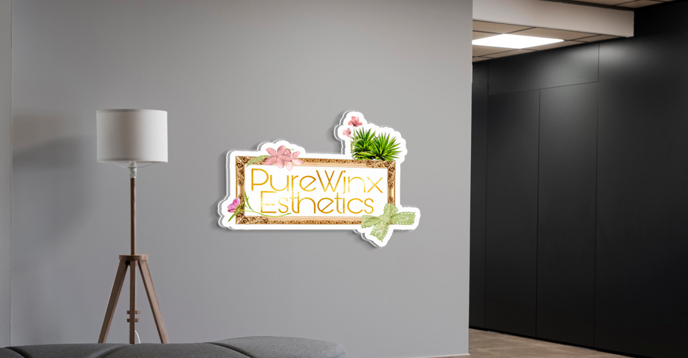 UV Metal Backlit Sign for Asheika Morrow