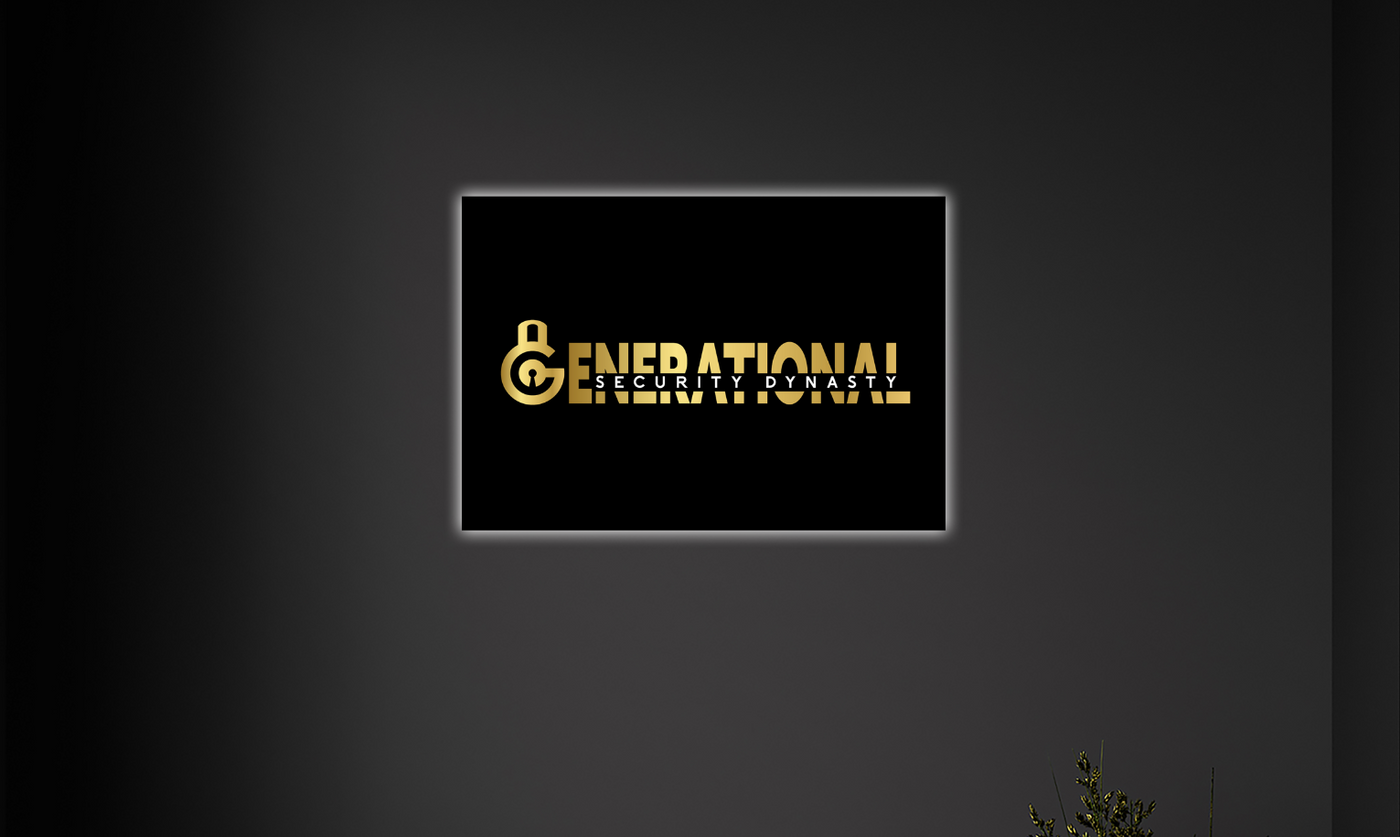 Neon Acrylic Sign For Generational Security Dynasty