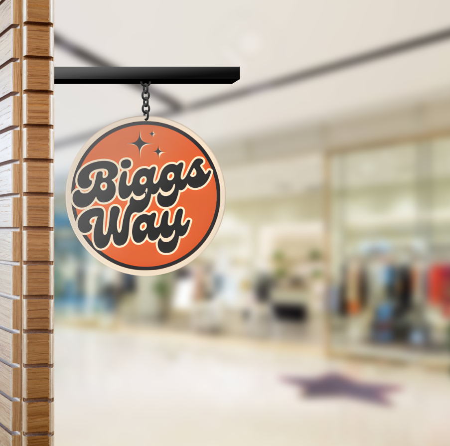 2d blade sign for Marcia Biggs
