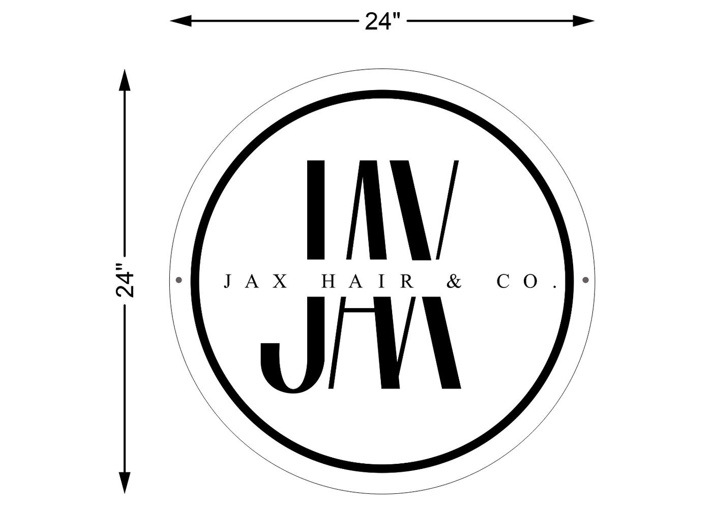 Round Acrylic Sign For Jacqueline Morales
