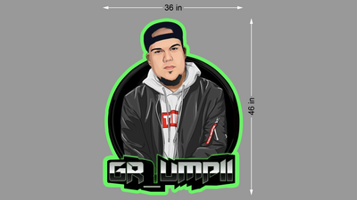 3d acrylic frontlit and backlit for Kyle Groncki
