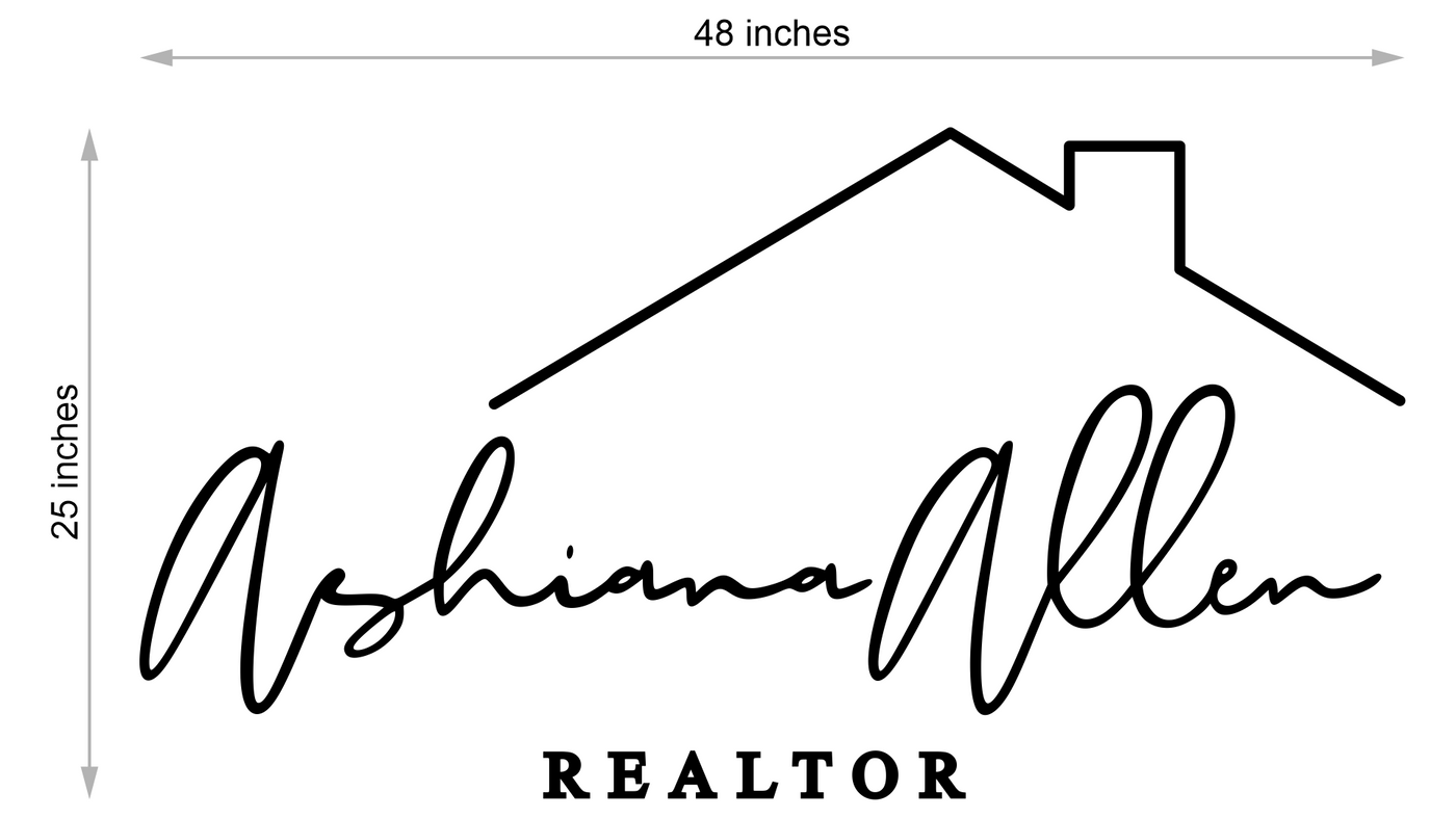 Metal Letter Sign for Ashiana Allen