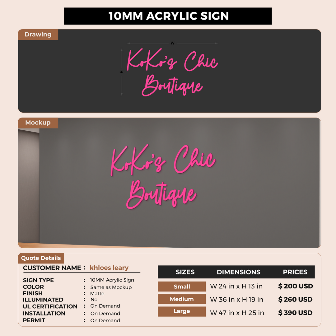 Custom Signs For khloes leary