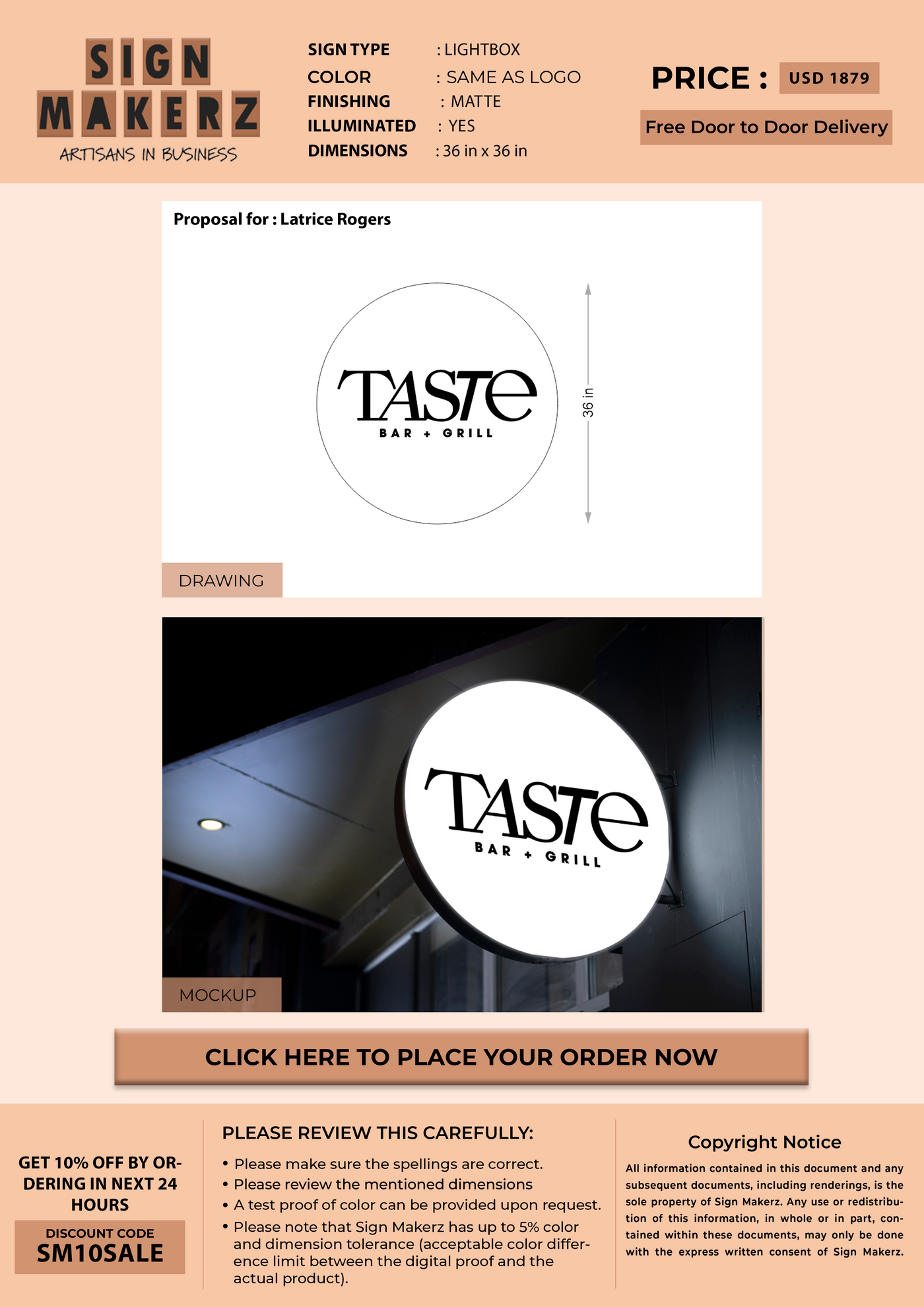 Business signage for Latrice Rogers