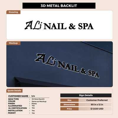 Business signage for lyta