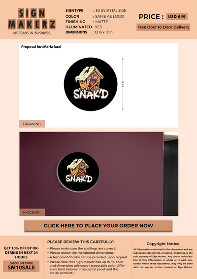 Business Signage for Marla fatal