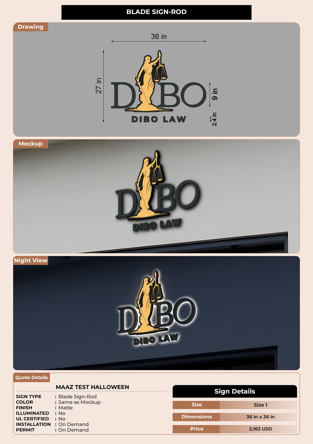 Blade Sign-Rod