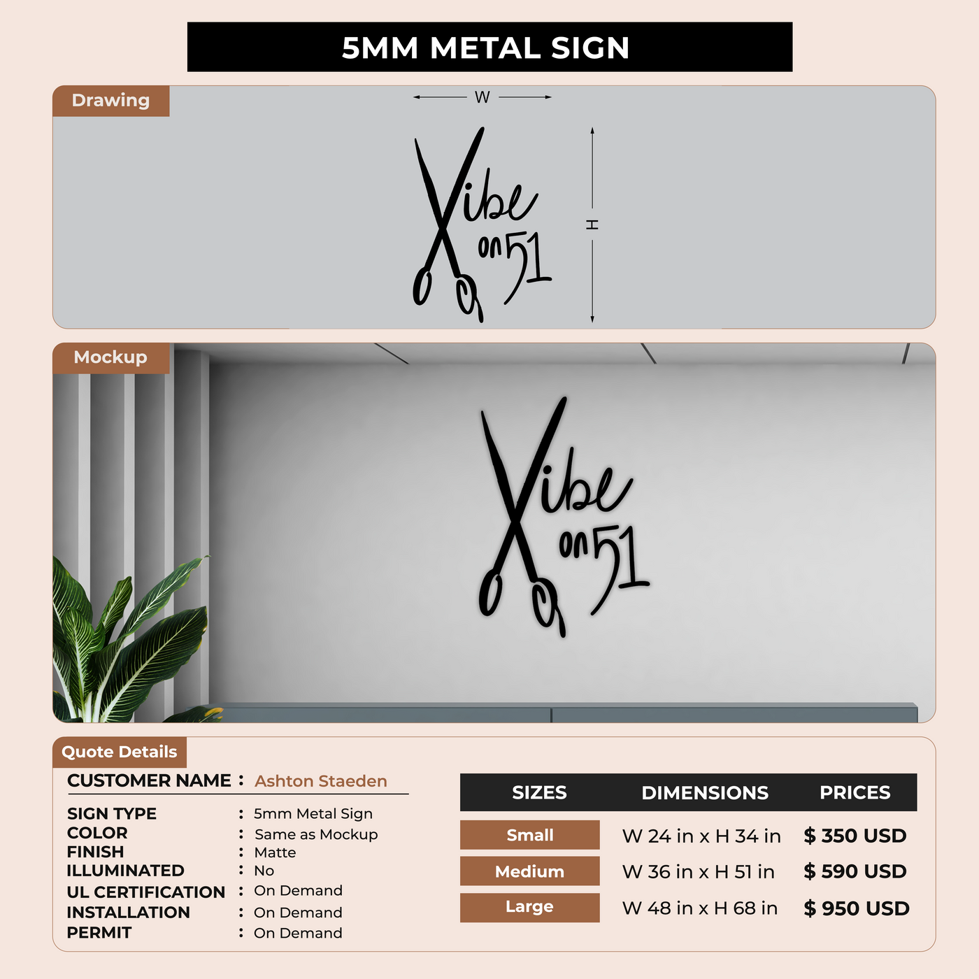 Custom Signs for Ashton Staeden