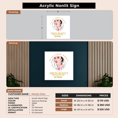 Custom Signs for Nataly Orbe
