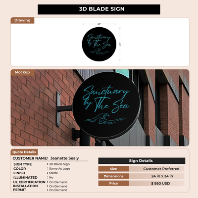 Custom Signs For Jeanette Sealy