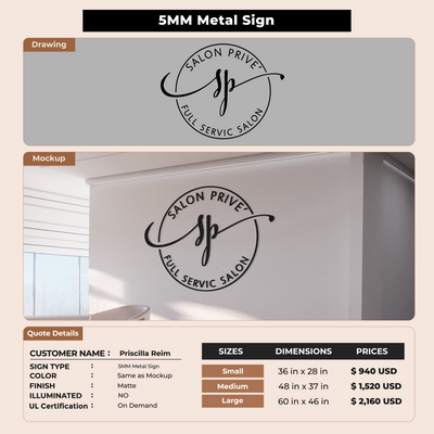 Custom Signs For Priscilla Reim